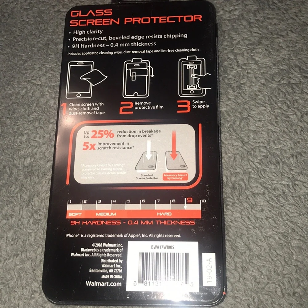 💜Blackweb iPhone SE/5/5S Glass Screen Protector